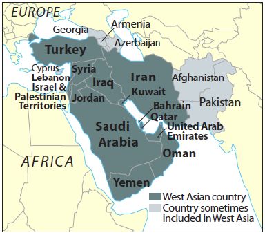 West Asia Map-min