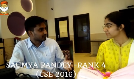 Saumya Pandey – Rank 4 (CSE 2016)