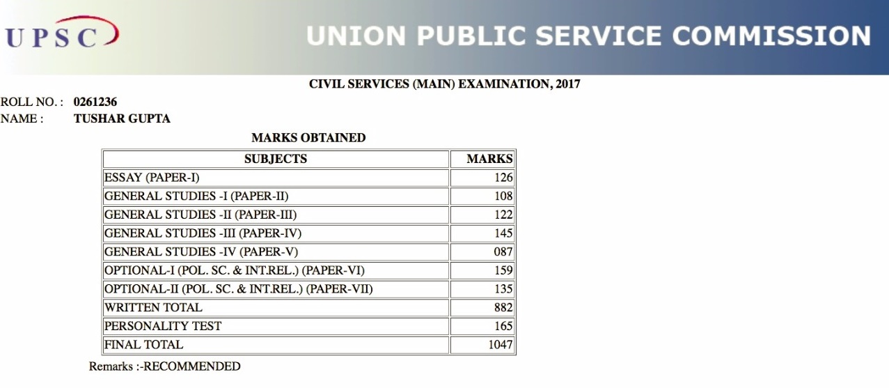 Tushar Gupta Rank 113 Cse 17 A Regular Follower Of Iasbaba S Tlp Clears Upsc Examination In His 1st Attempt At The Age Of 22 Years Iasbaba