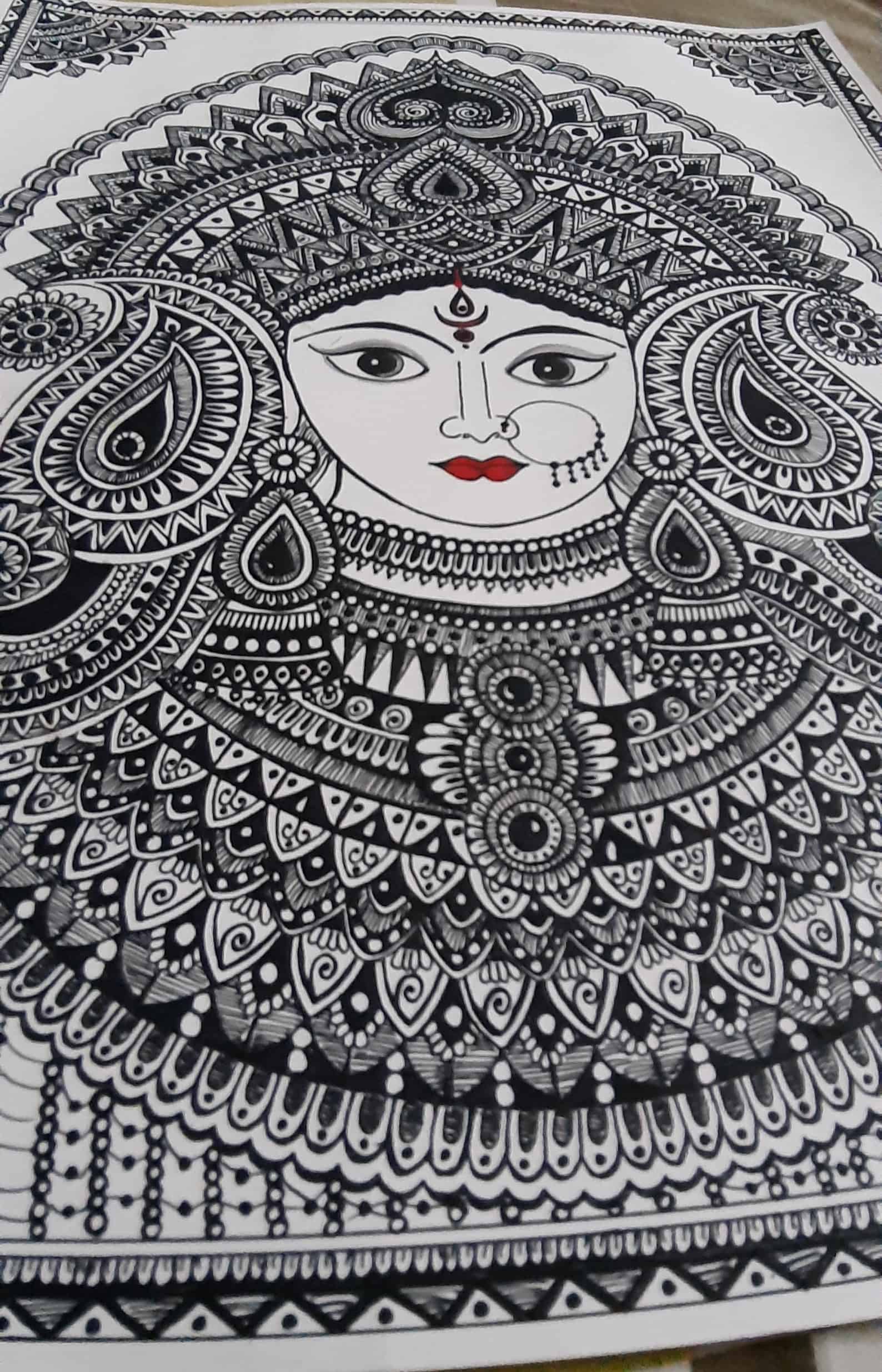 Durga Sketch PNG Transparent Images Free Download | Vector Files | Pngtree