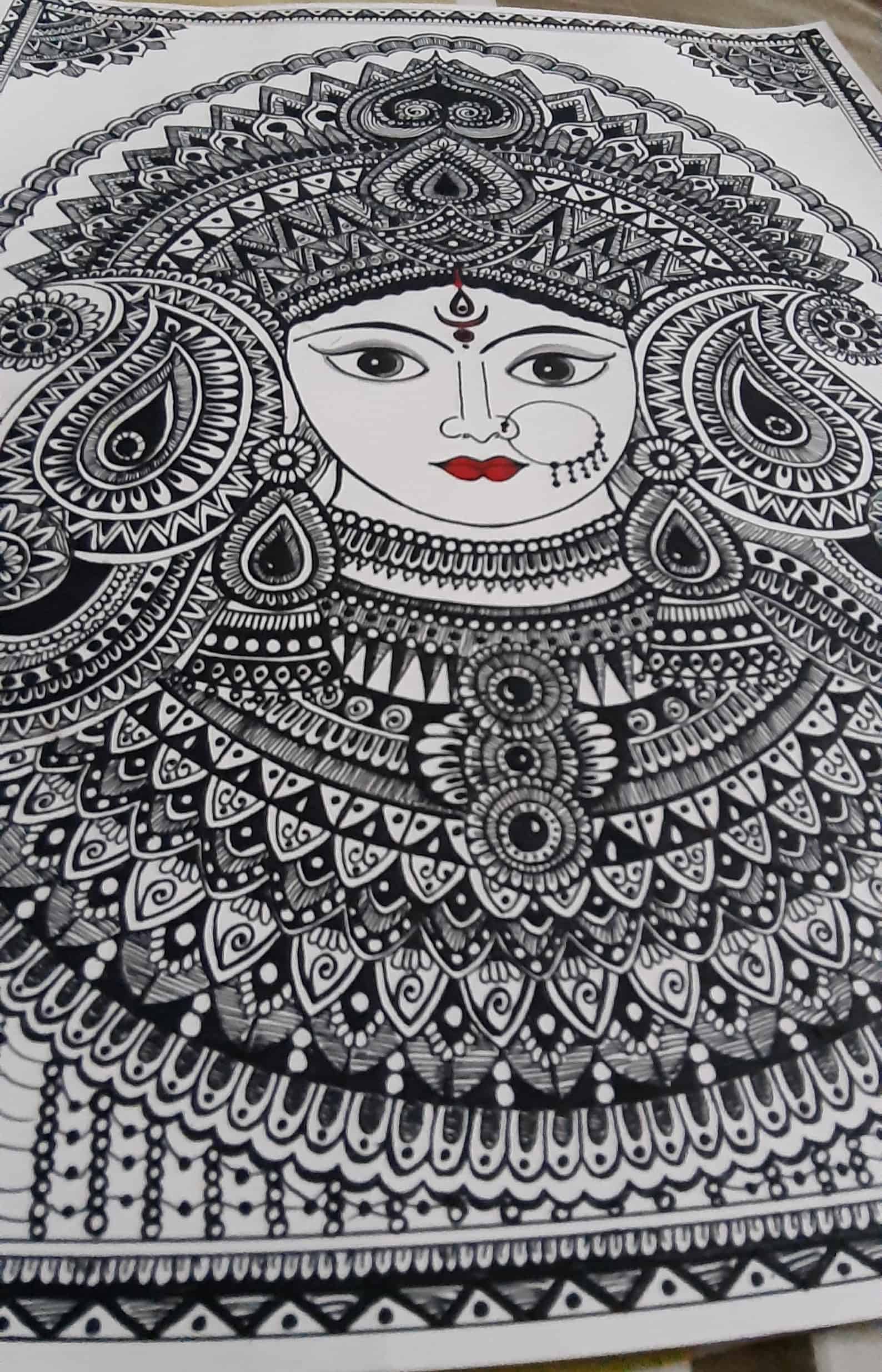 Maa durga handmade sketch