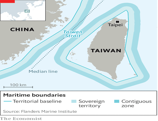 The Taiwan Strait: A Geopolitical Fault Line - Maps With Latitude and ...