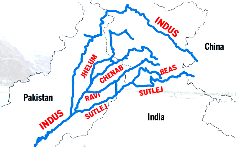sutlej river map